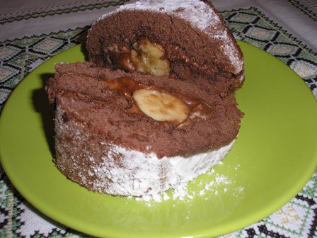 Banános-csokis rolád.